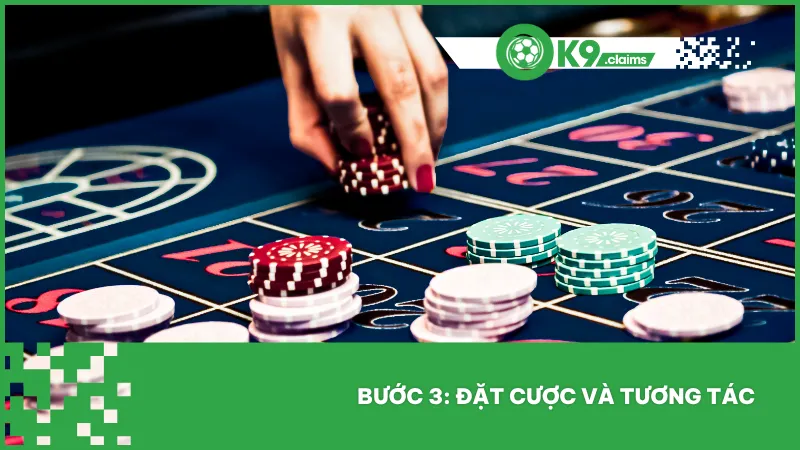 Đặt cược bằng chip ảo trong thời gian quy định trước khi Dealer bắt đầu ván mới