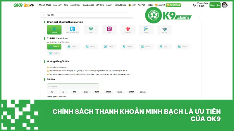 Vấn đề rút – nạp luôn là mối bận tâm hàng đầu của người chơi khi lựa chọn nhà cái