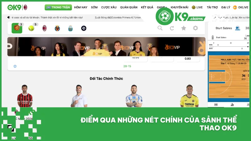 Sảnh game này OK9 cung cấp hàng chục môn thể thao và hàng ngàn kèo cược mỗi ngày,